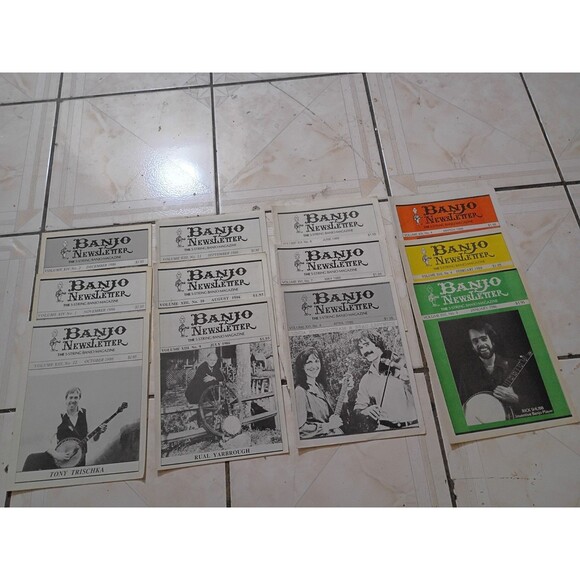 Other - 1986 Lot of 12 Full Set Banjo Newsletter 5-String Vintage Magazine